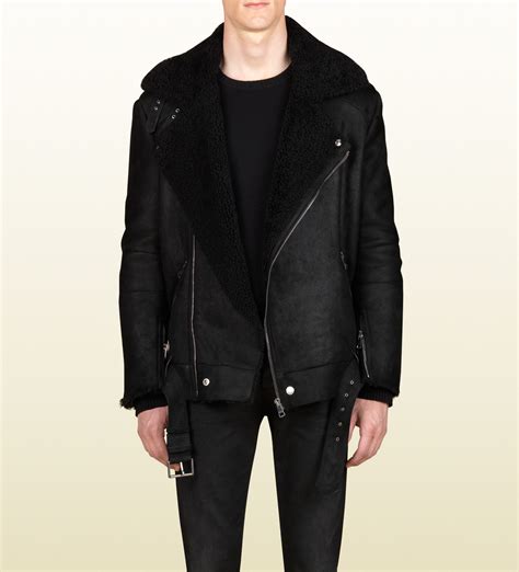 gucci shearling jacket for men